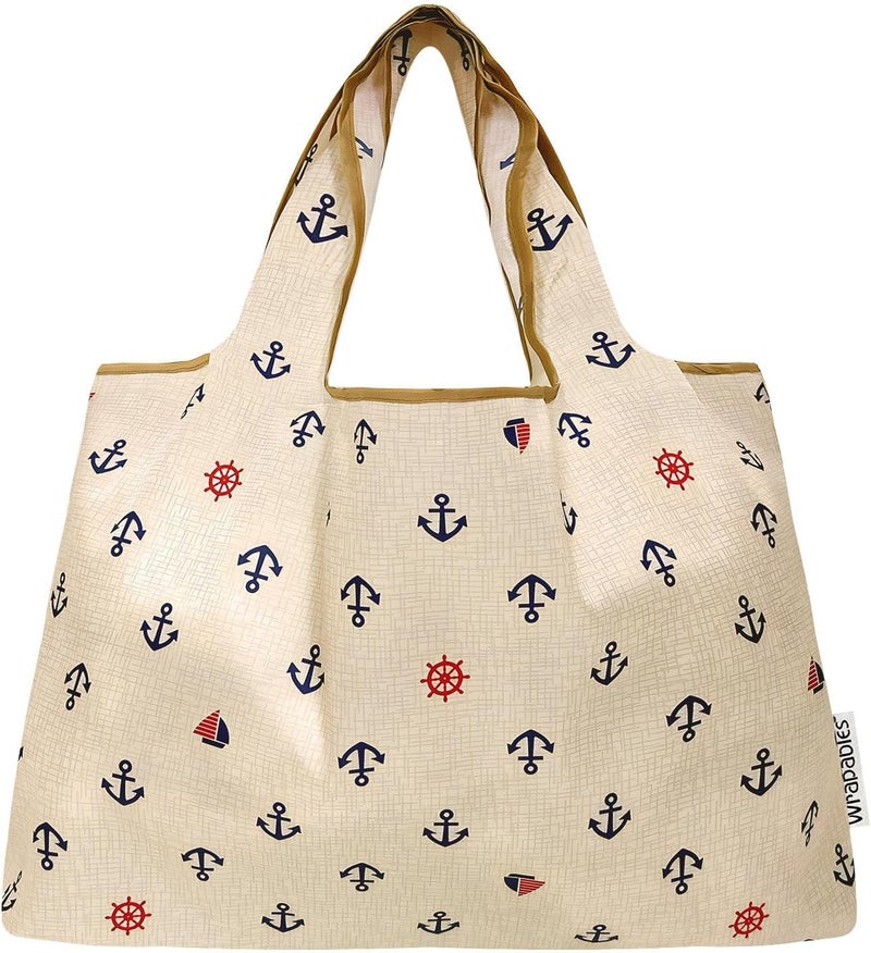 allydrew Large Foldable Tote Nylon Reusable Grocery Bags - Image 3